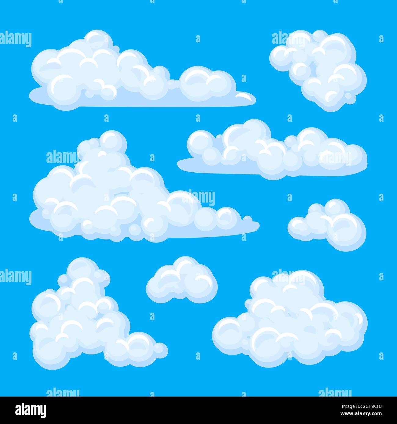 Hand drawn clouds set Vector illustration Stock Vector Image & Art - Alamy