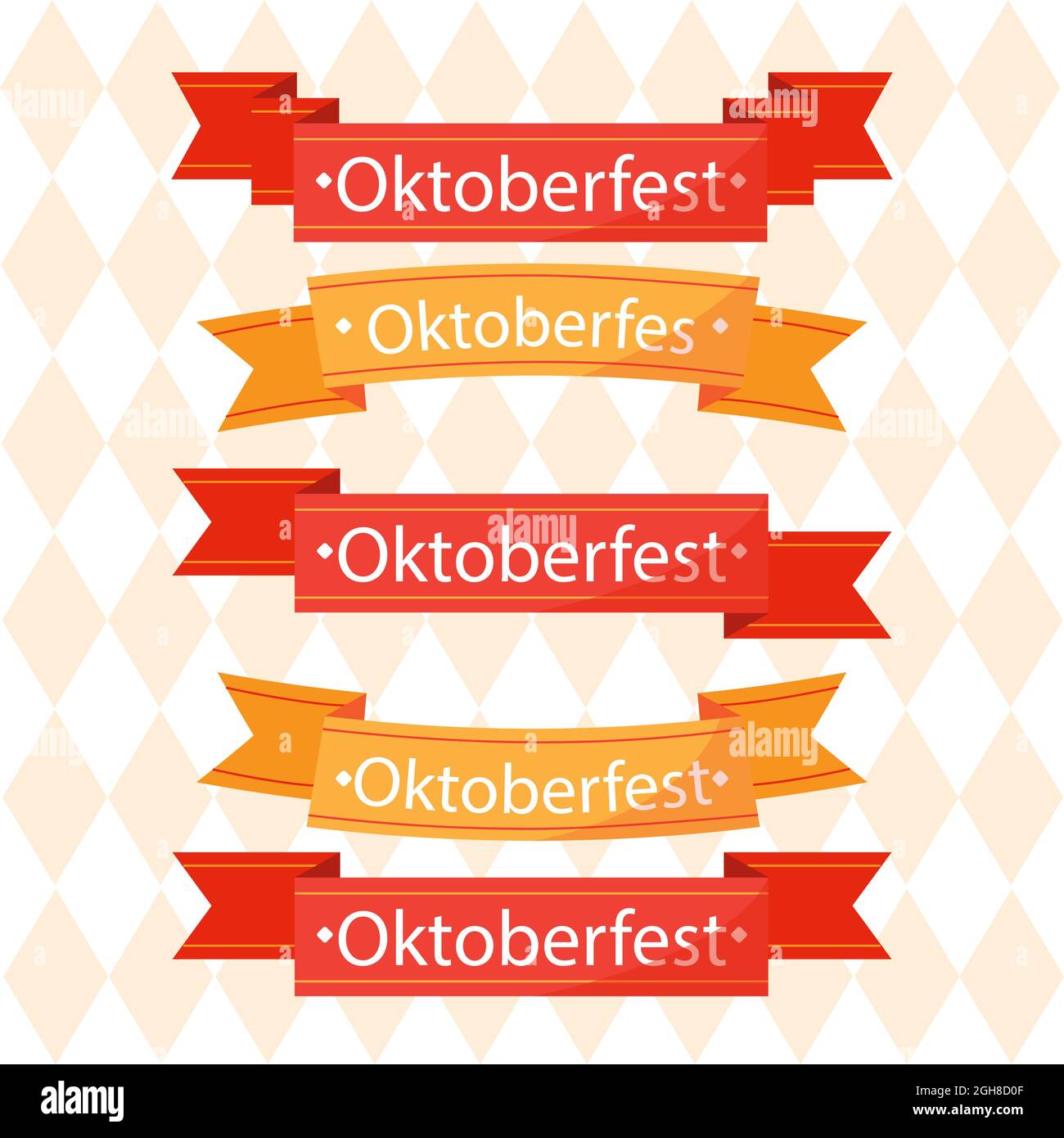 Flat oktoberfest ribbons set Vector illustration Stock Vector Image ...