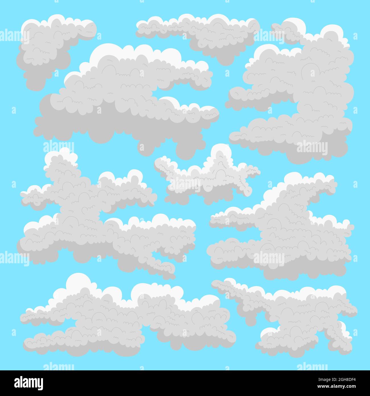 Clouds set Vector illustration EPS 10 Stock Vector Image & Art - Alamy