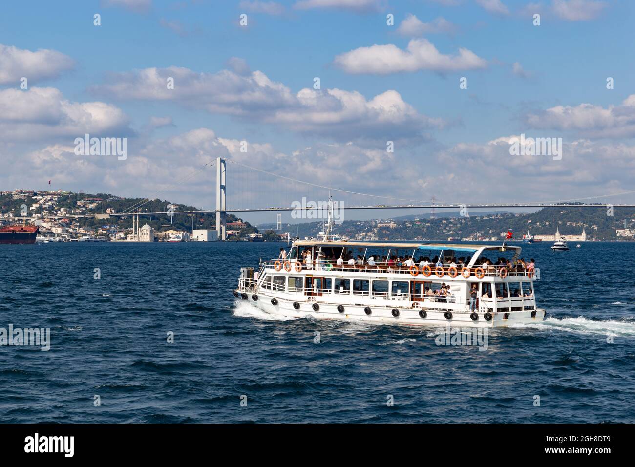 Passenger ferry in Bosphorus strait. One of Symbols of istanbul Stock ...