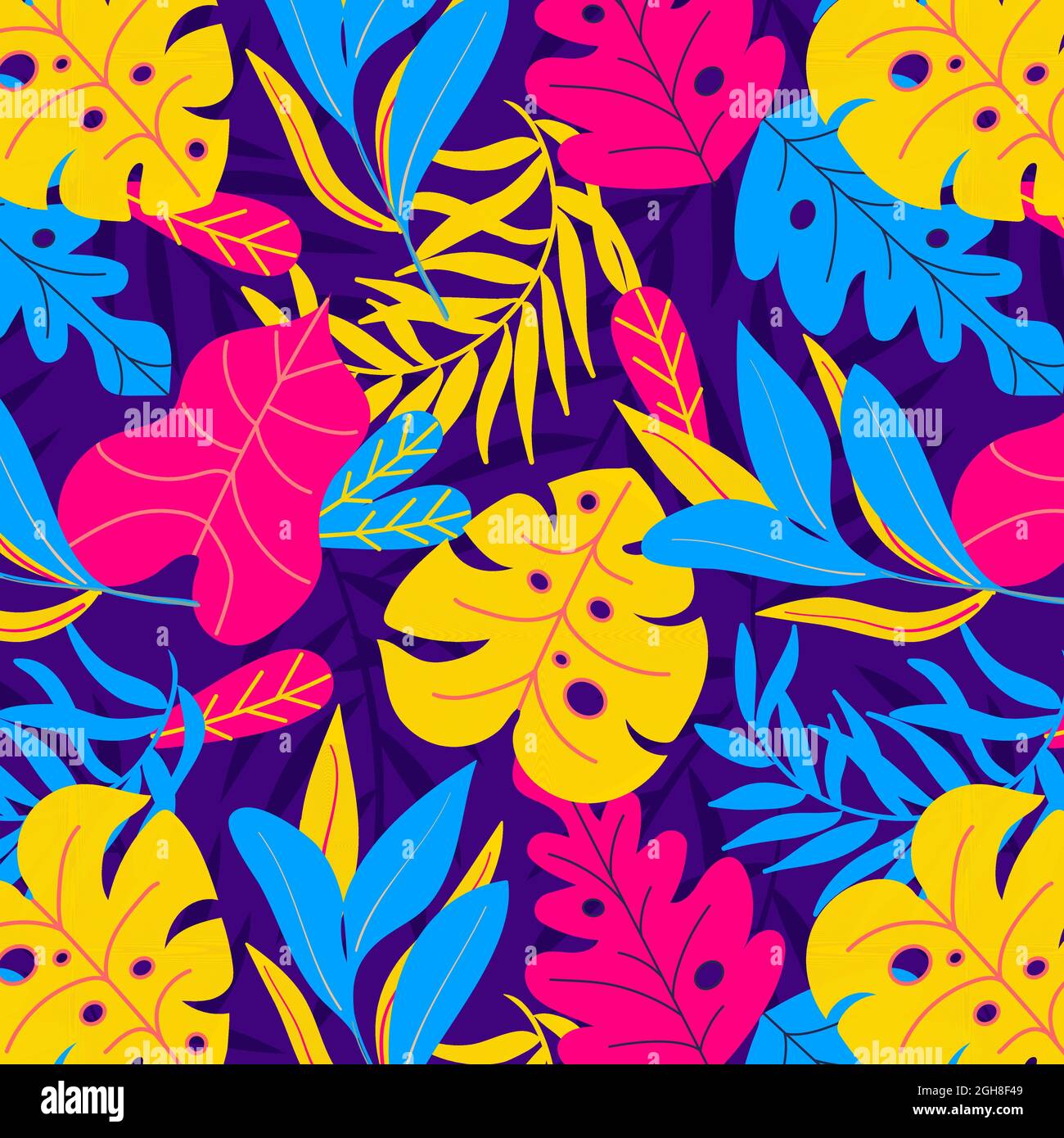 Hand Drawn Abstract Leaves Pattern Vector Illustration Stock Vector hand-drawn-abstract-leaves-pattern-vector-illustration-stock-vector