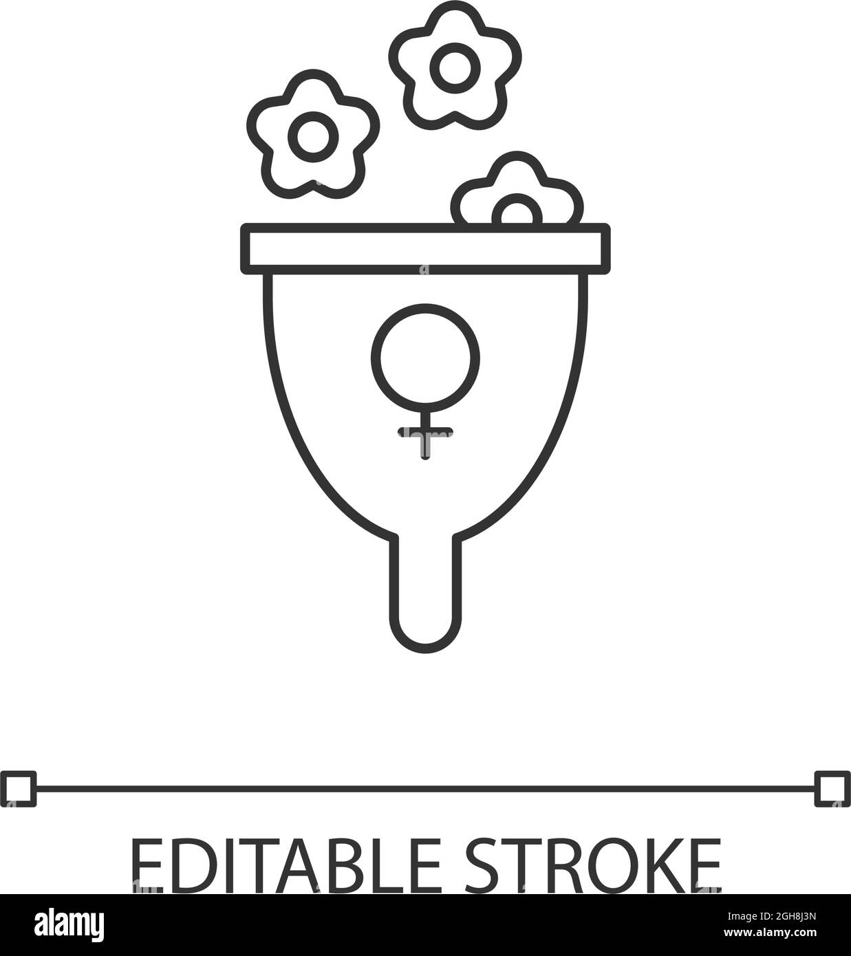 Femininity symbol linear icon Stock Vector Image & Art - Alamy