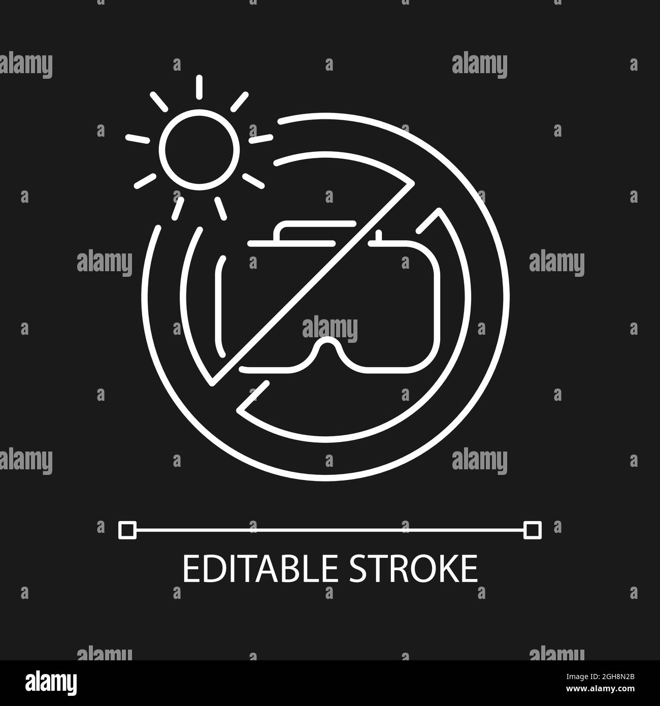 Do not leave in sunlight white linear manual label icon for dark theme ...
