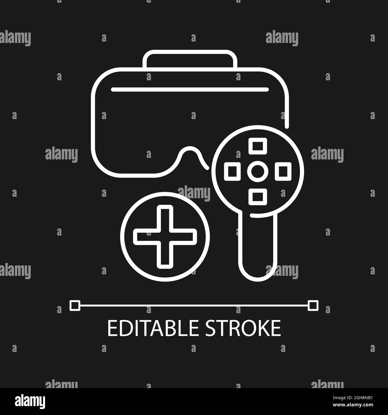 Use with game controller white linear manual label icon for dark theme ...