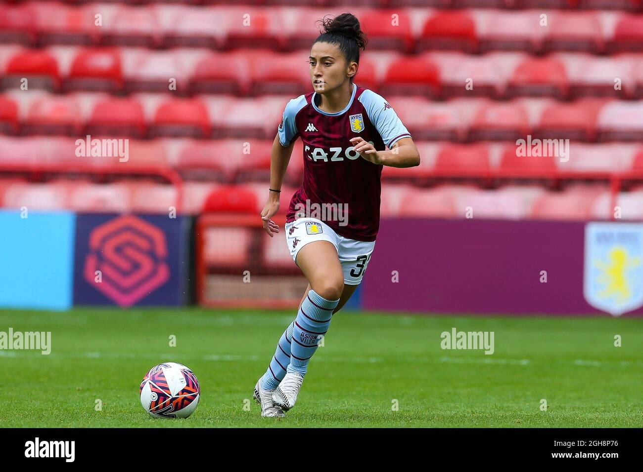 Aston Villa's Mayumi Pacheco during the FA Women's Super League match at the Bank's Stadium, Walsall. Picture date: Saturday September 4, 2021. Stock Photo