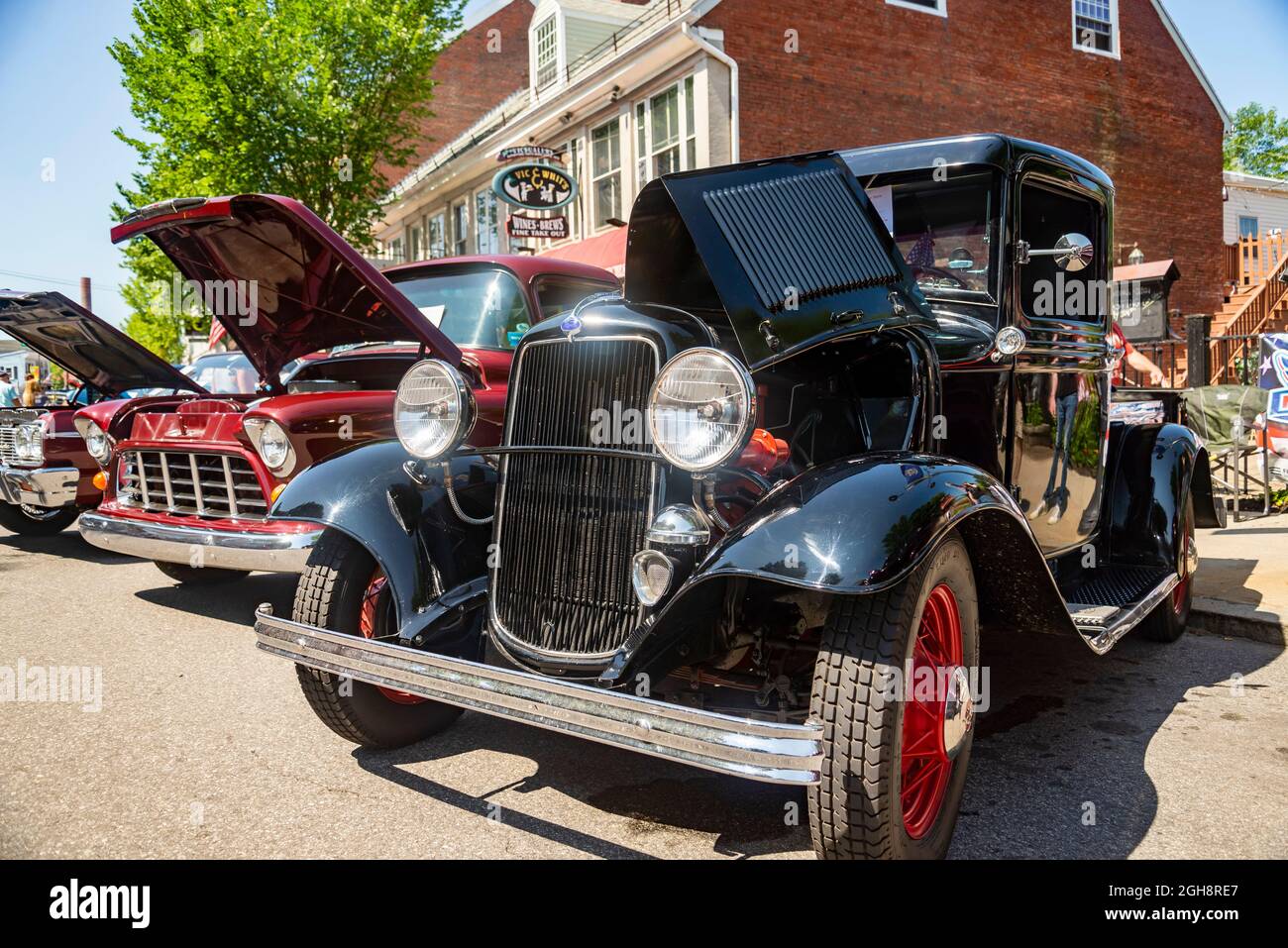old american car in a car show in Saco, Maine, USA Stock Photo Alamy