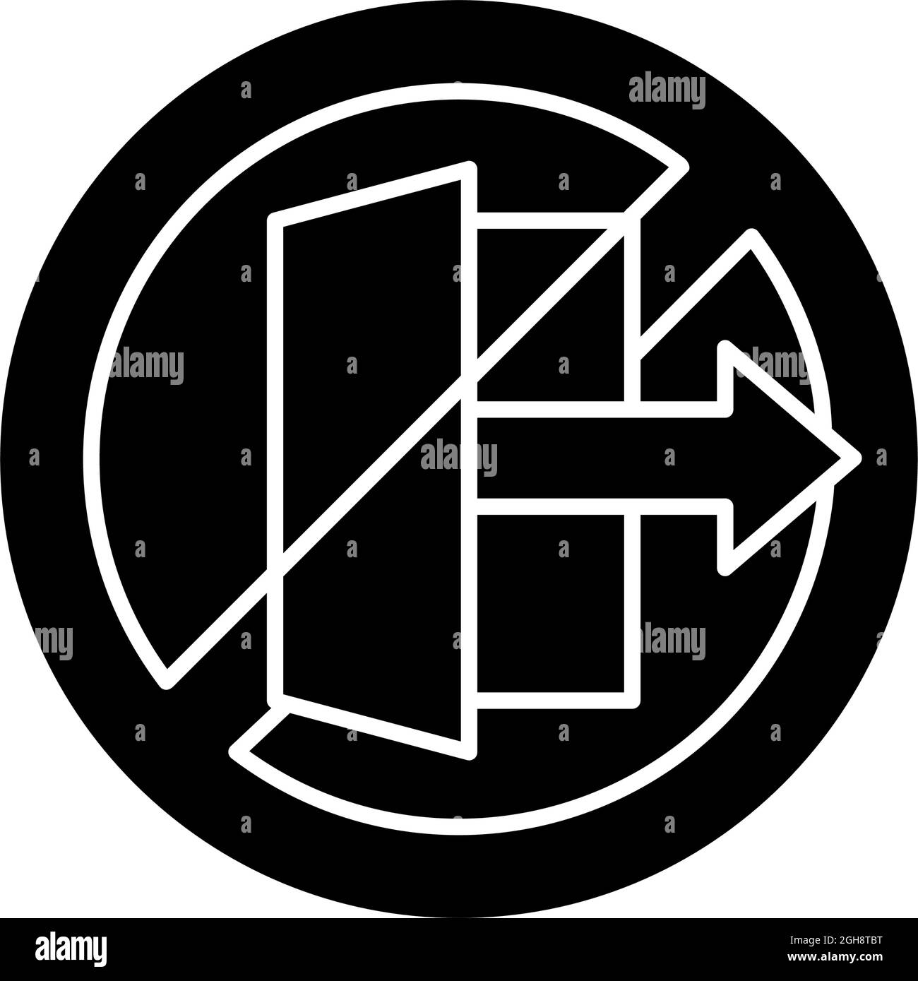 Do not use outdoors black glyph manual label icon Stock Vector Image