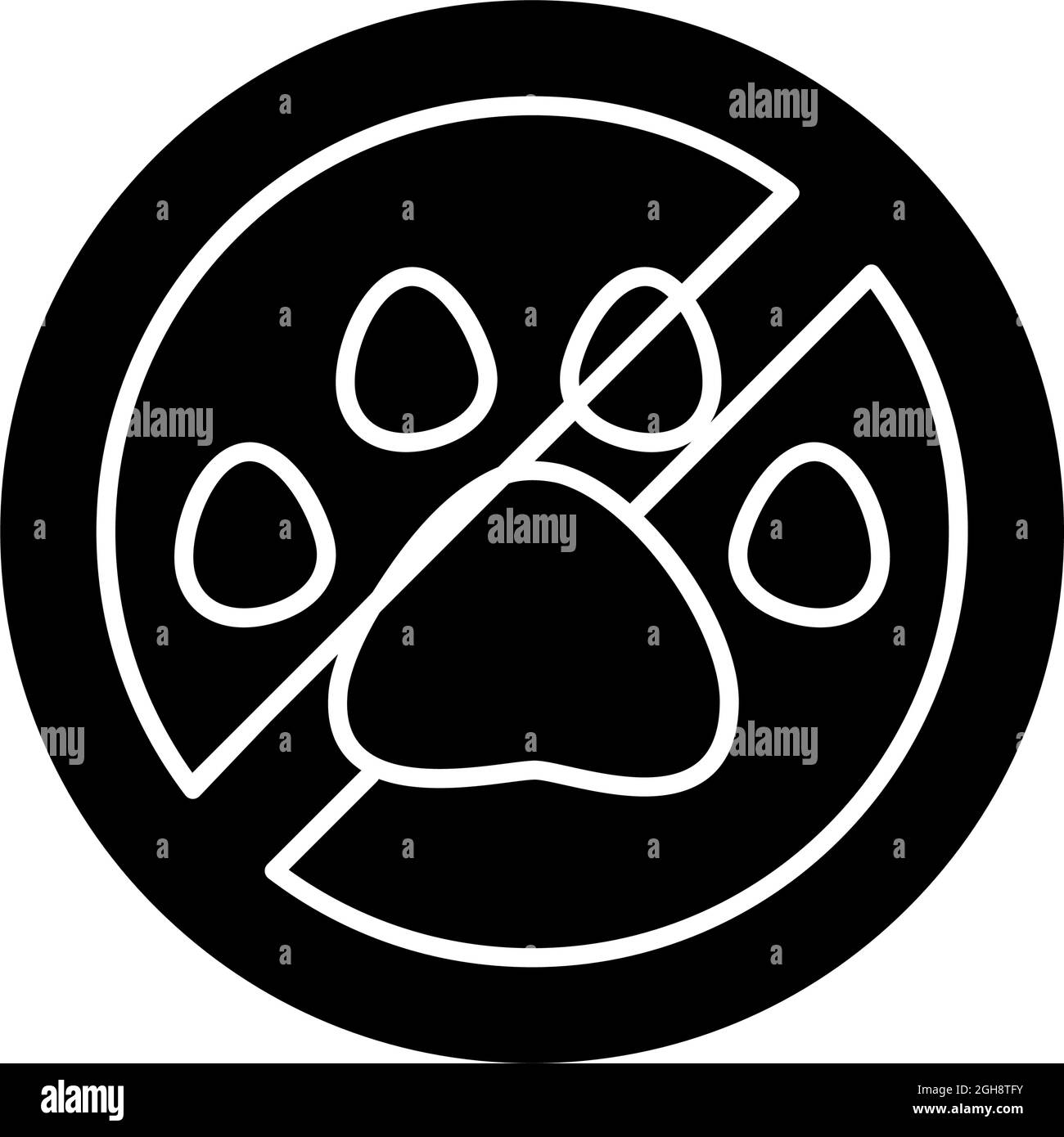 Keep away from animals black glyph manual label icon Stock Vector Image ...