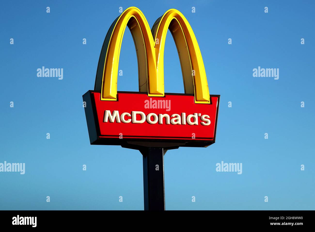 LOWESTOFT, ENGLAND - MARCH 23: McDonald's branding is seen serving ...