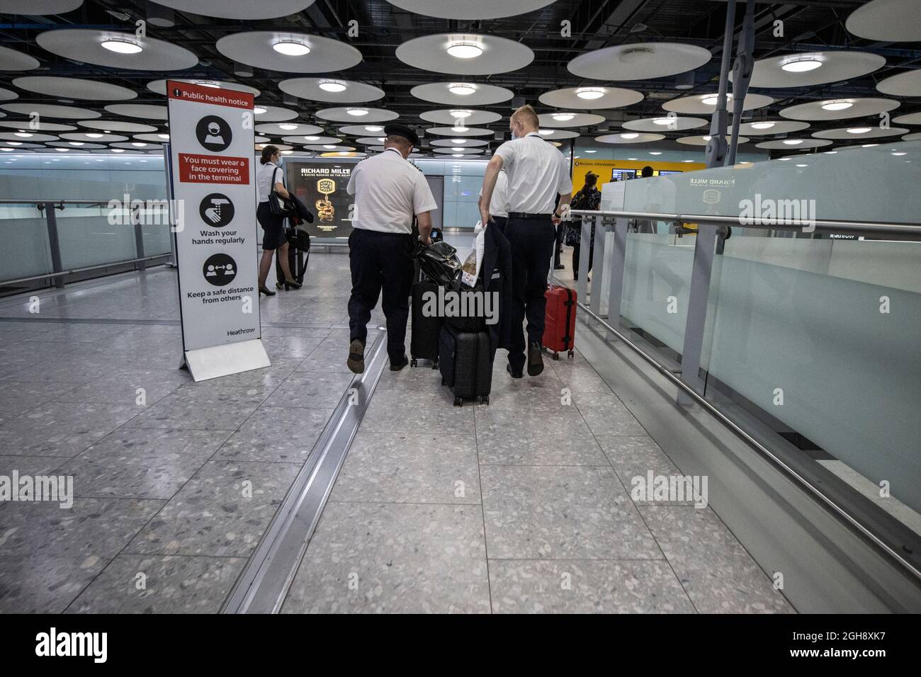 Border entrance into the United Kingdom at Heathrow Terminal 2, England, London, UK Stock Photo