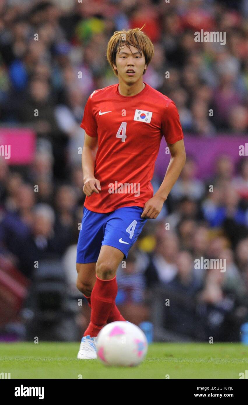 South Korea's Kim Young-gwon.South Korea v Brazil Olympic 2012 semi-final men's match at Old Trafford, Manchester United Kingdom on August 7, 2012. Stock Photo