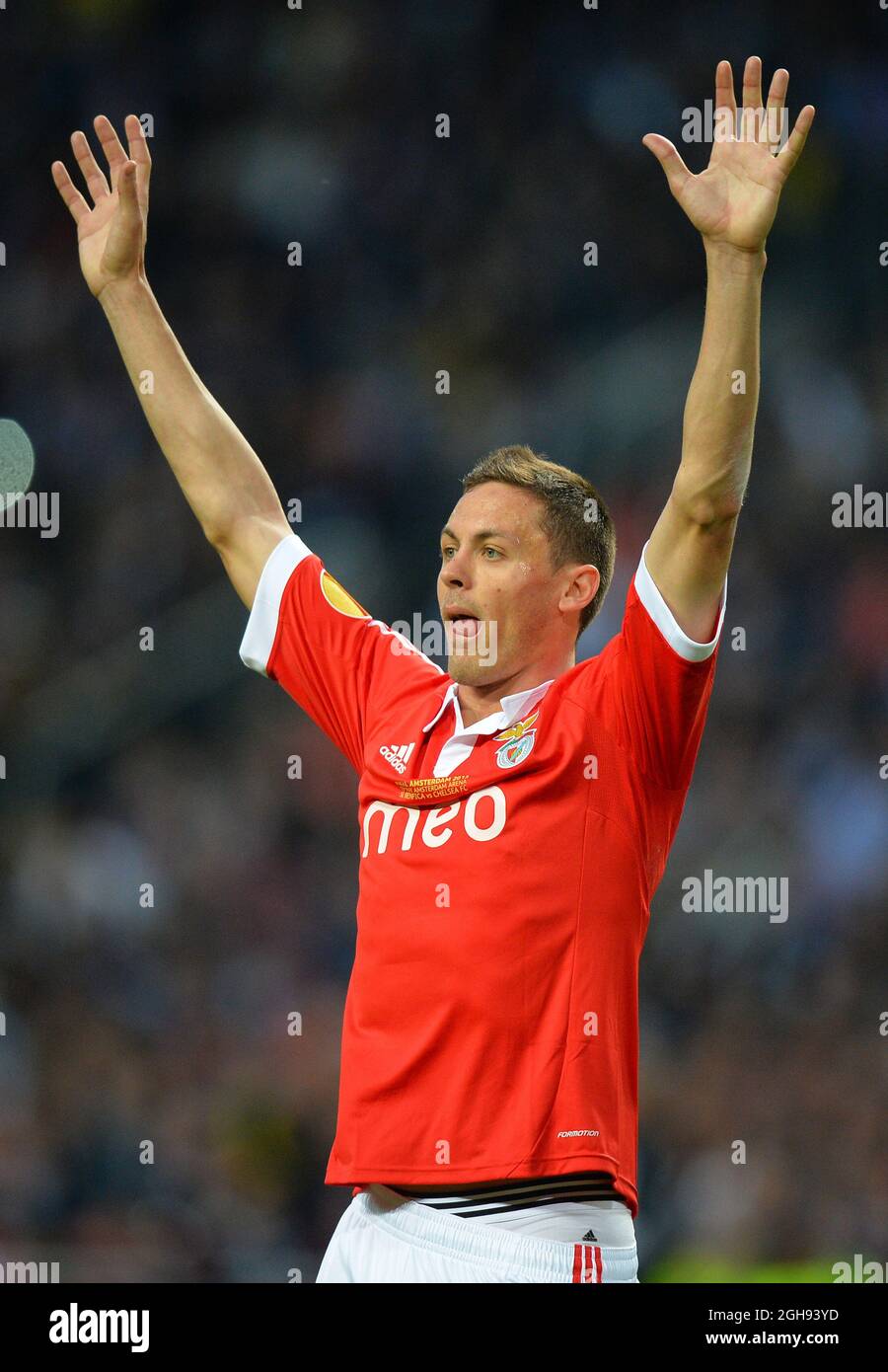 Nemanja Matic of SL Benfica during the UEFA Europa League Final match  between Benfica and Chelsea at the Amsterdam Arena in Amsterdam,  Netherlands on May 15, 2013. Picture Simon Bellis Stock Photo - Alamy