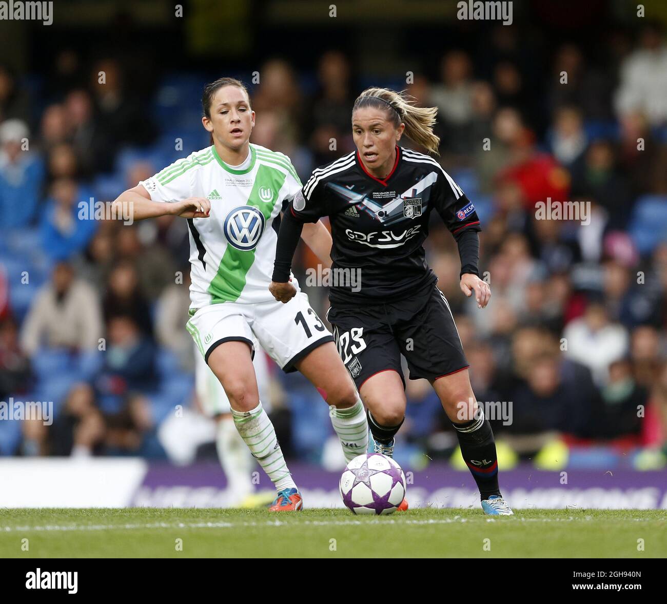 Lyon's Camille Abily in action during the UEFA Women's Champions League ...
