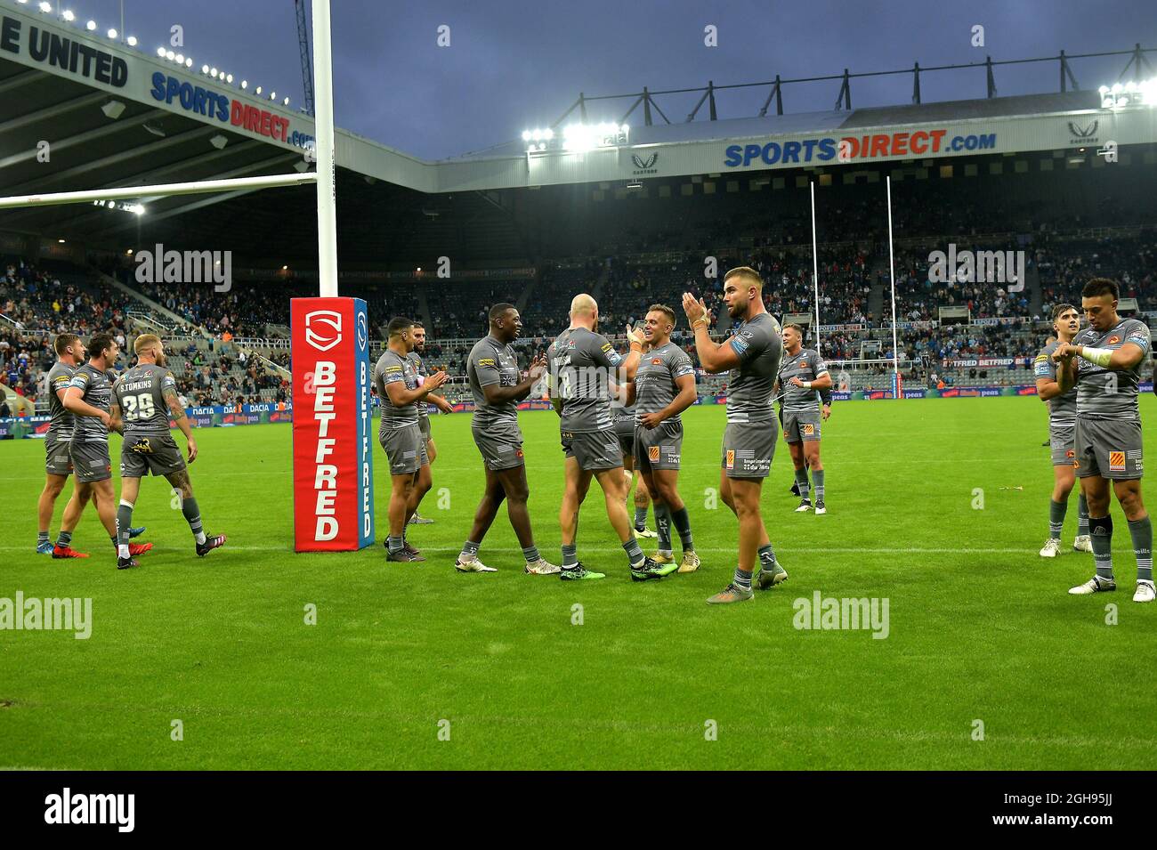 Dacia Magic Weekend Saturday 4th and 5th September 2021, Super League Rugby, St Helens v Catalans Dragons, St James Park stadium, Newcastle Upon Tyne Stock Photo