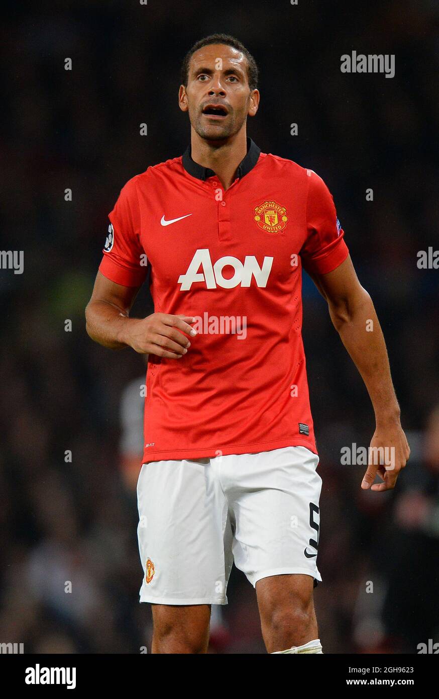 Rio Ferdinand of Manchester United during the UEFA Champions