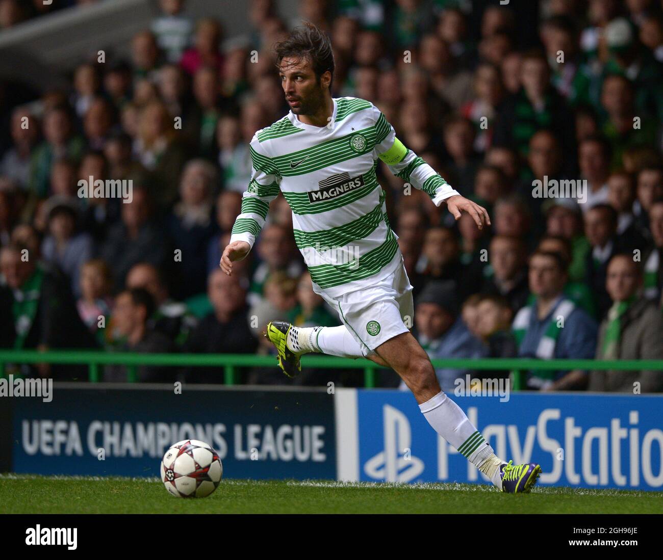 Lennoxtown, Scotland. 05th Aug, 2013. Celtic FC launch their new away kit  for the 2013-14 season with Scott Brown and Georgios Samaras Credit: Action  Plus Sports/Alamy Live News Stock Photo - Alamy