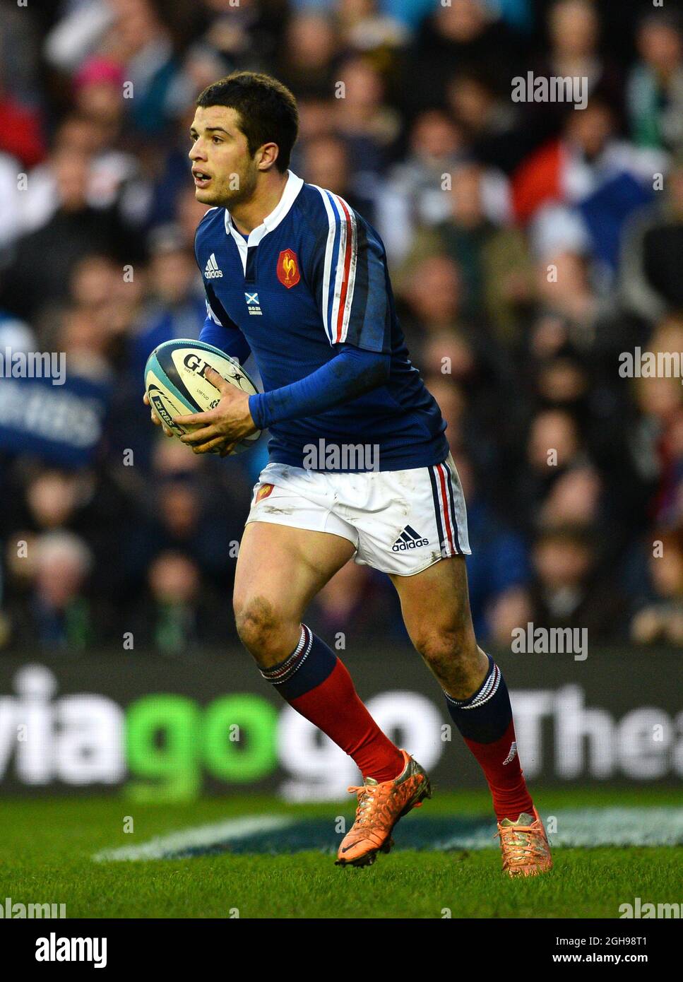 Brice Dulin of France during the RBS 6Nations between Scotland and France at the Murrayfield Stadium in Edinburgh, Scotland on March 8, 2014. Pic: Simon Bellis Stock Photo