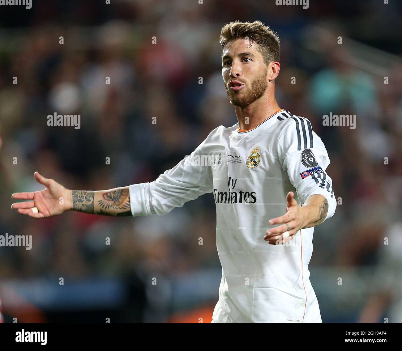 Real Madrid’s Sergio Ramos in action during the UEFA Champions League