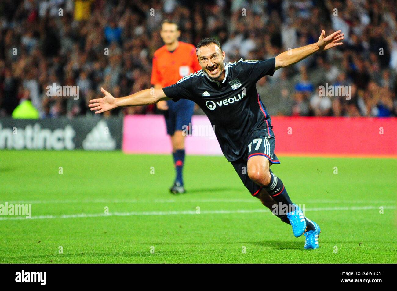 Joie Steed in action during the UEFA Europa League football match between Lyon and Astra at the Gerland Stadium in Lyon, France on August 21, 2014. Photo : Jean Paul Thomas  Icon Sport Stock Photo