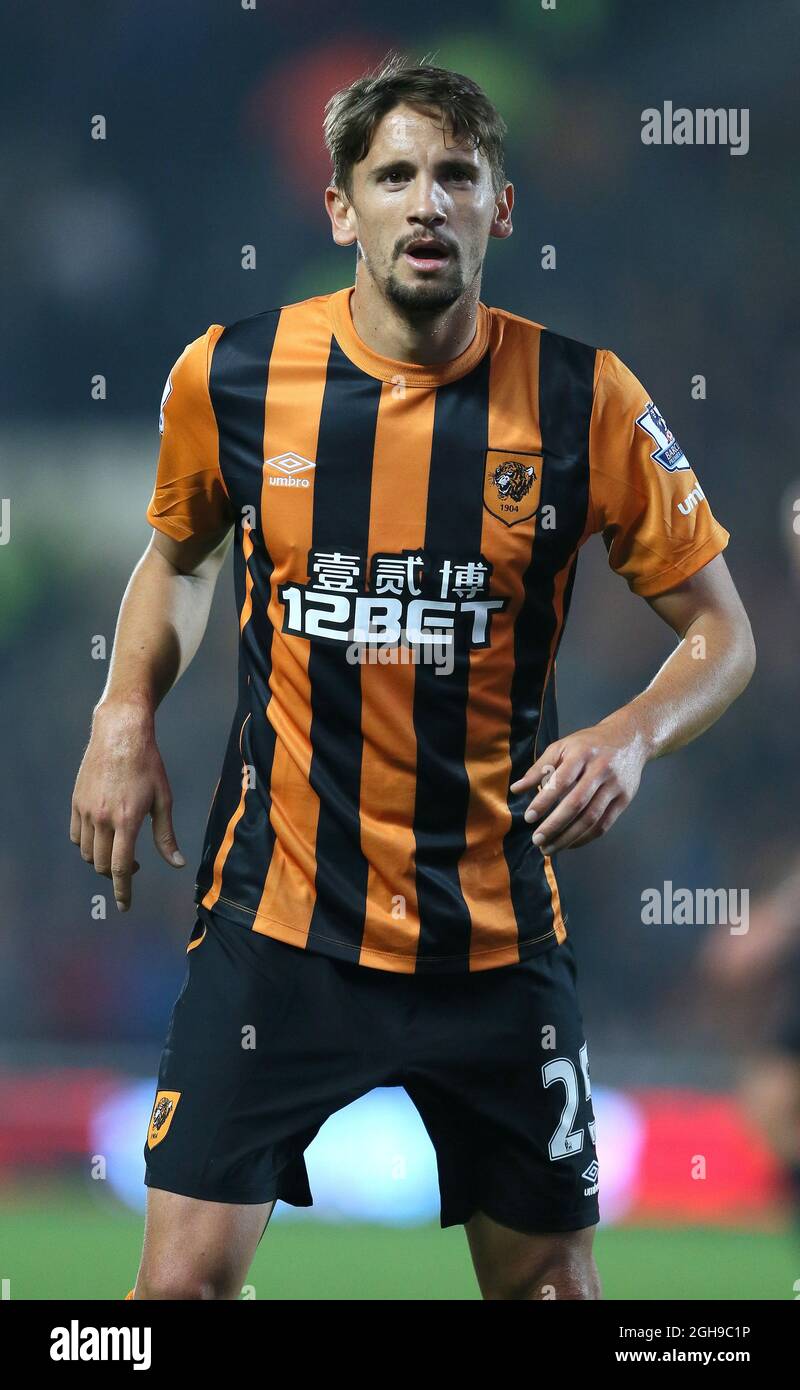 Gaston Ramirez of Hull City in action during the Barclays Premier League match at the KC Stadium, Hull on 15th September 2014. Stock Photo