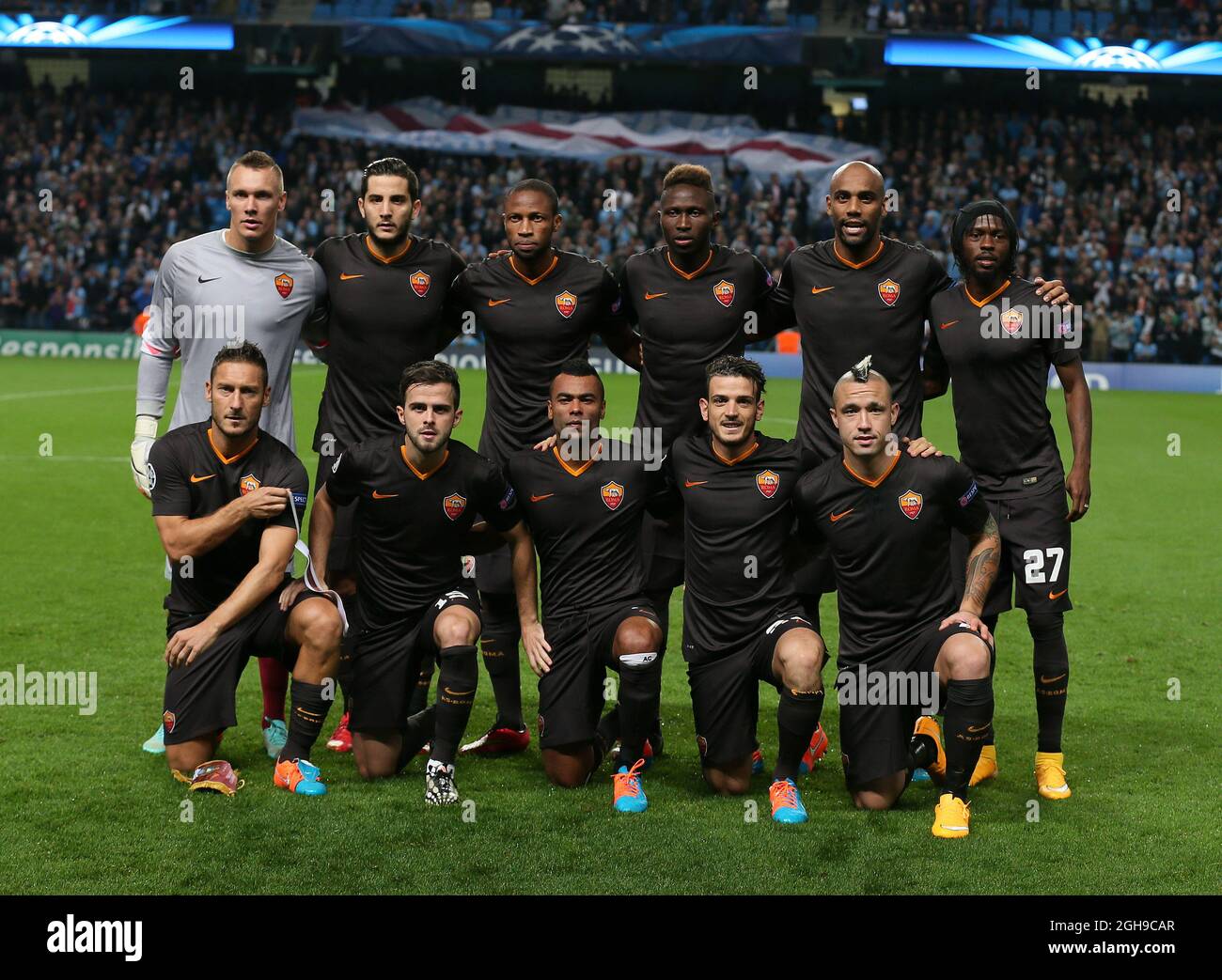 AS Roma Team group during the UEFA Champions League, Semi Final, Second Leg  at the Stadio Olimpico, Rome Stock Photo - Alamy