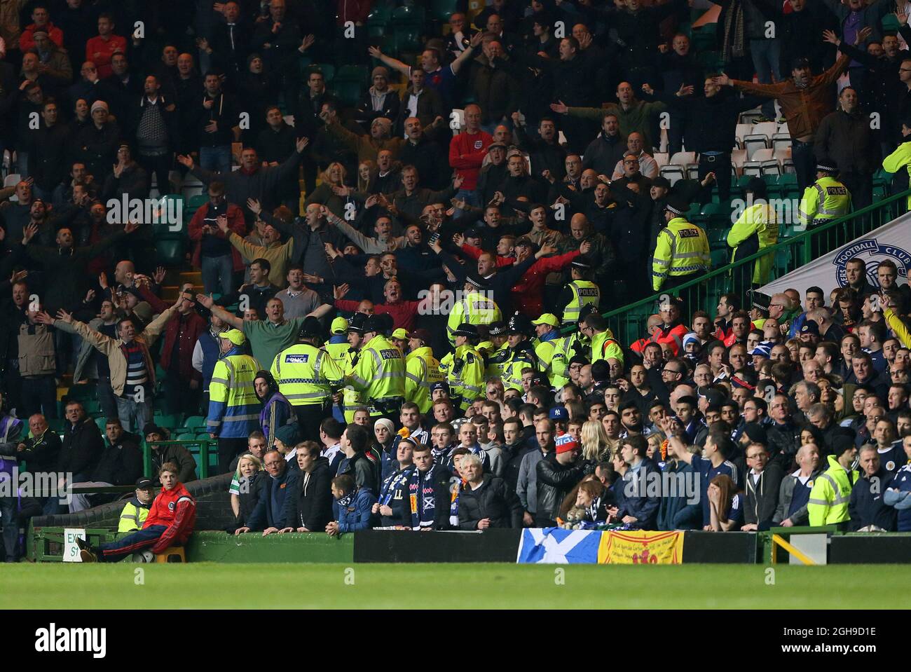 England's fans taunt the Scots during the International Friendly match