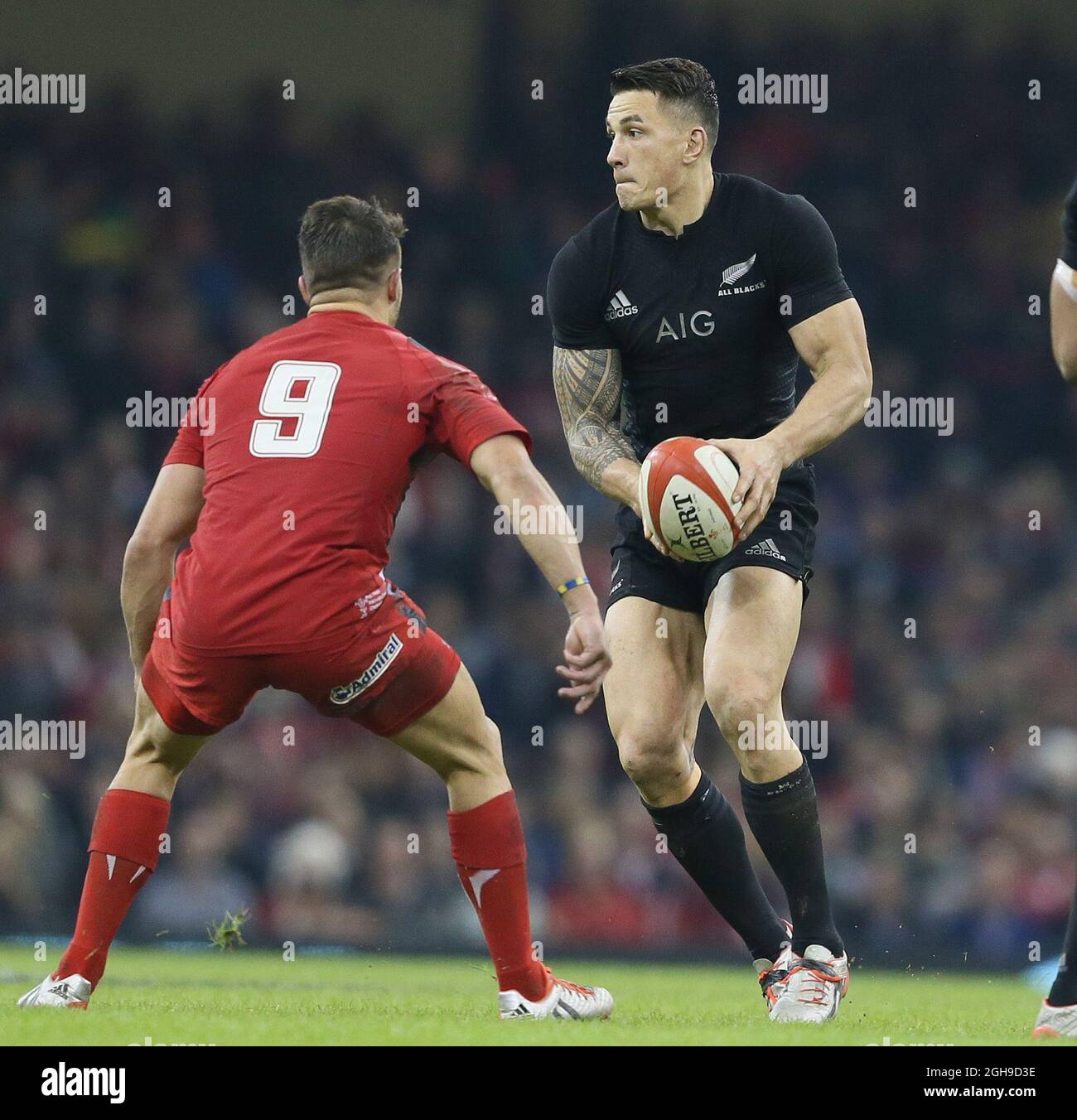 Sonny Bill Williams of New Zealand in action during the Dove Men Series match between Wales and New Zealand at the Millennium Stadium, Cardiff, wales on 22nd November 2014. Stock Photo