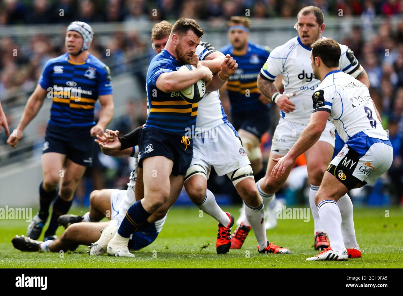 Leinster S Cian Healy During The European Rugby Champions Cup Quarter Final Match Between Leinster And Bath At The Aviva Stadium In Dublin On April 04 15 Charlie Forgham Bailey Stock Photo Alamy