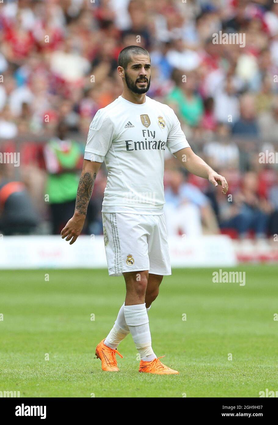 Image Aug 4 15 Munich United Kingdom Real Madrid S Isco In Action Audi Cup Real Madrid Vs Tottenham Hotspur Allianz Arena Munich Germany 4th August 15 Stock Photo Alamy