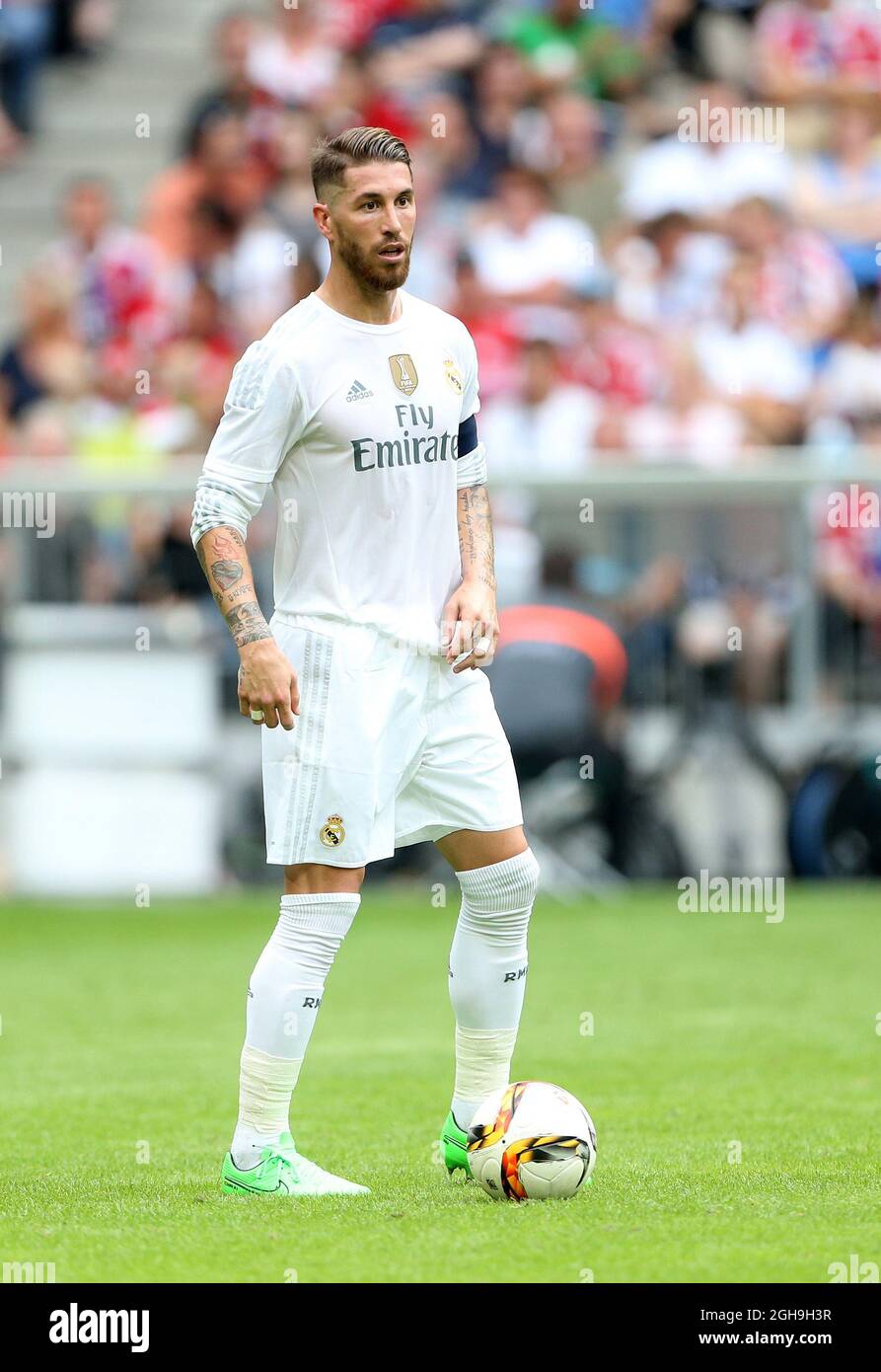 Image #: 38605231 Aug. 4, 2015 - Munich, United Kingdom - Real Madrid's  Sergio Ramos in action..Audi Cup - Real Madrid vs Tottenham Hotspur -  Allianz Arena- Munich -Germany - 4th August 2015 Stock Photo - Alamy