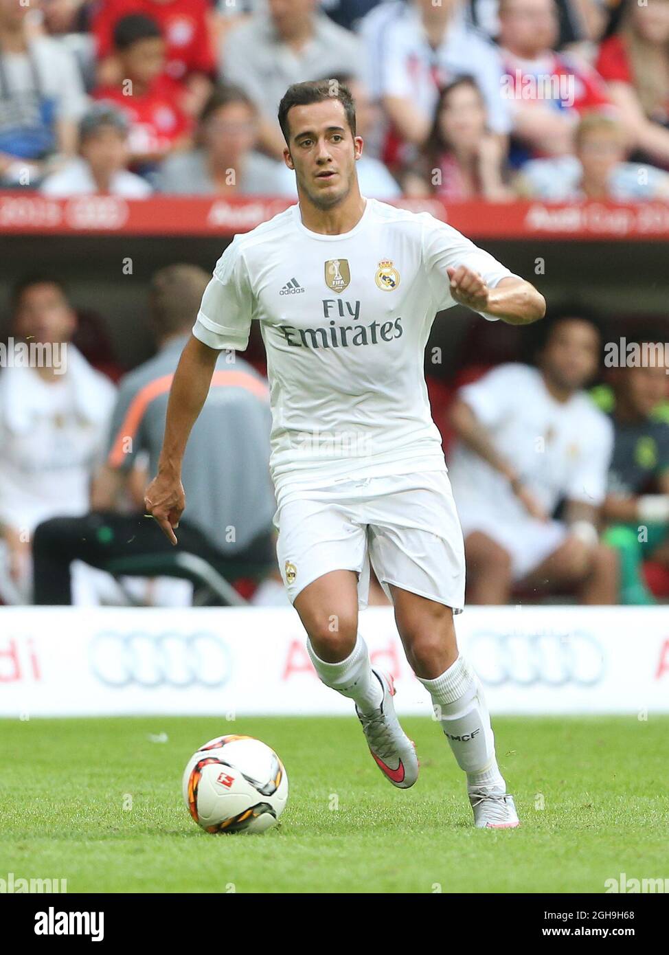 Image Aug 4 15 Munich United Kingdom Real Madrid S Lucas Vazquez In Action Audi Cup Real Madrid Vs Tottenham Hotspur Allianz Arena Munich Germany 4th August 15 Stock Photo Alamy
