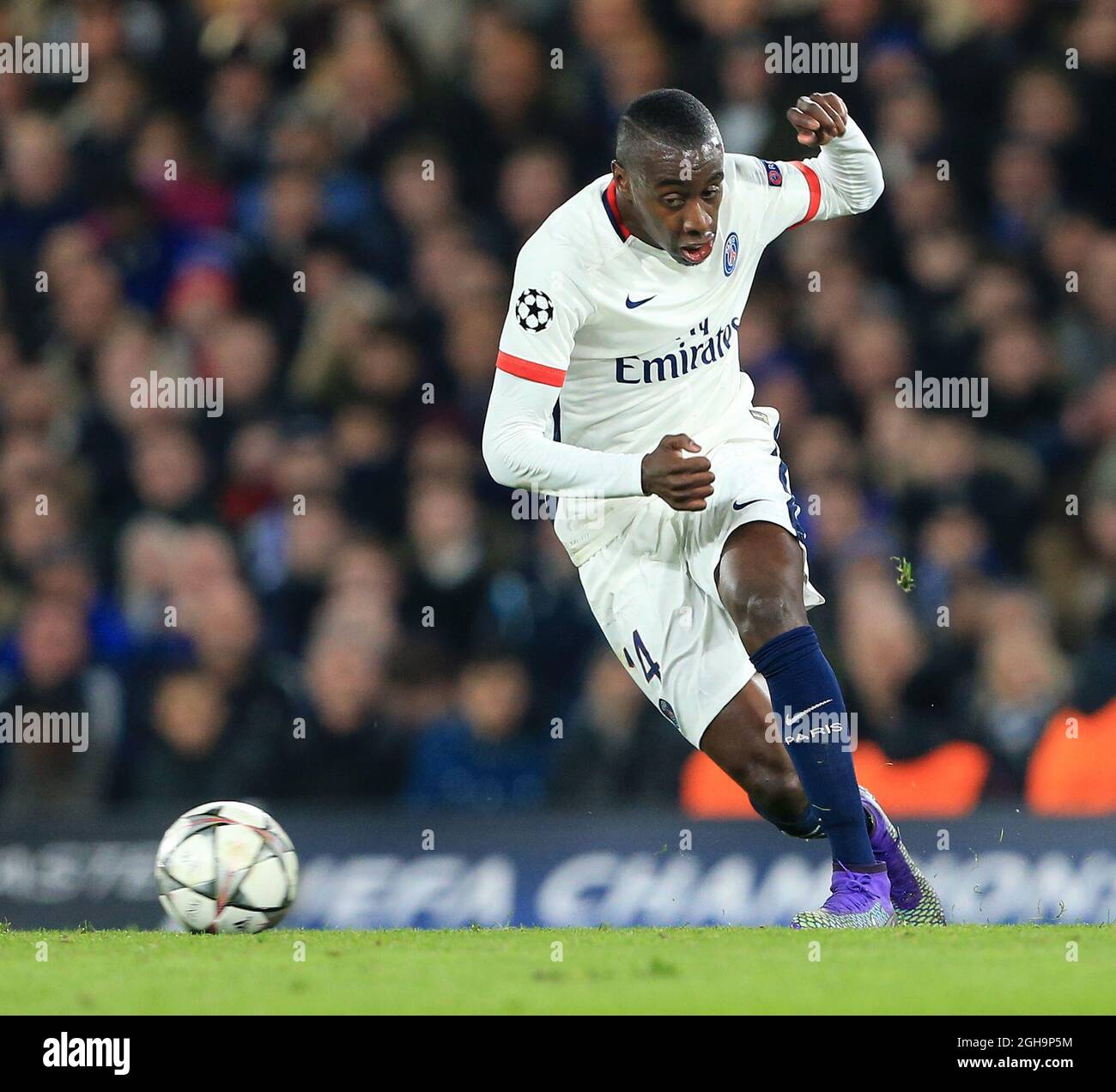 PGS's Blaise Matuidi in action during the UEFA Champions League match at Stamford Bridge.  Photo credit should read: David Klein/Sportimage via PA Images Stock Photo