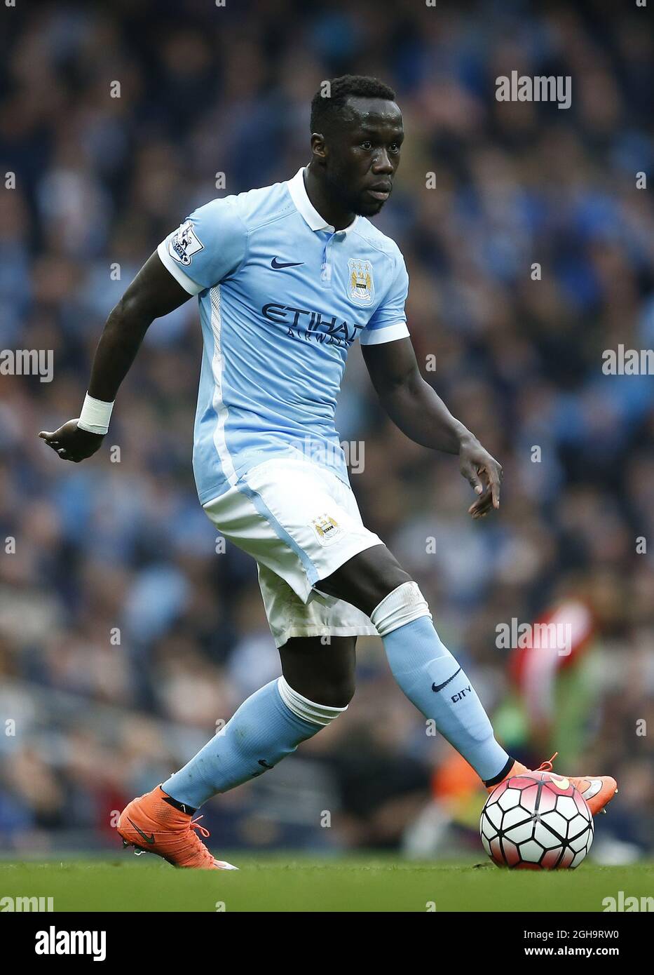 Bacary Sagna of Manchester City during the Barclays Premier League match at The Etihad Stadium. Photo credit should read: Simon Bellis/Sportimage via PA Images Stock Photo