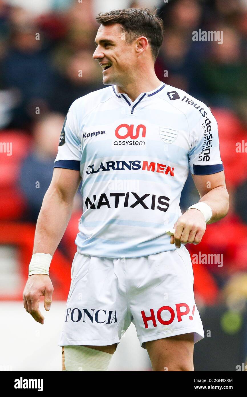 Racing 92Õs Dan Carter during the 2016 semi-final of the European Rugby Champions Cup match at the City Ground, Nottingham. Photo credit should read: Charlie Forgham-Bailey/Sportimage via PA Images Stock Photo