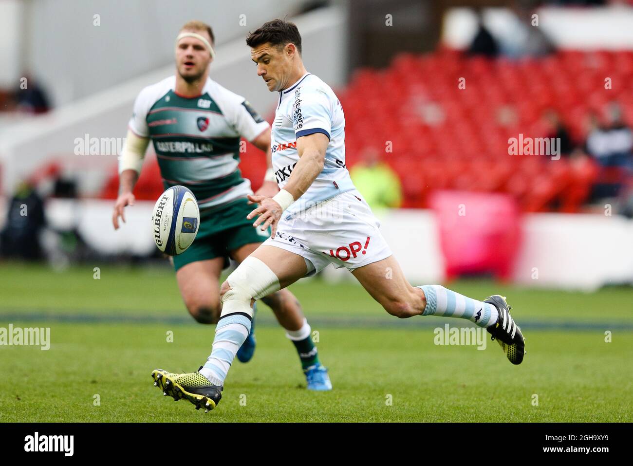 Racing 92Õs Dan Carter during the 2016 semi-final of the European Rugby Champions Cup match at the City Ground, Nottingham. Photo credit should read: Charlie Forgham-Bailey/Sportimage via PA Images Stock Photo