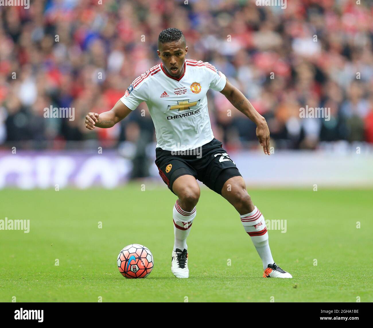 Manchester United's Antonio Valencia in action during the Emirates FA Cup Final match at Wembley Stadium.  Photo credit should read: David Klein/Sportimage via PA Images Stock Photo