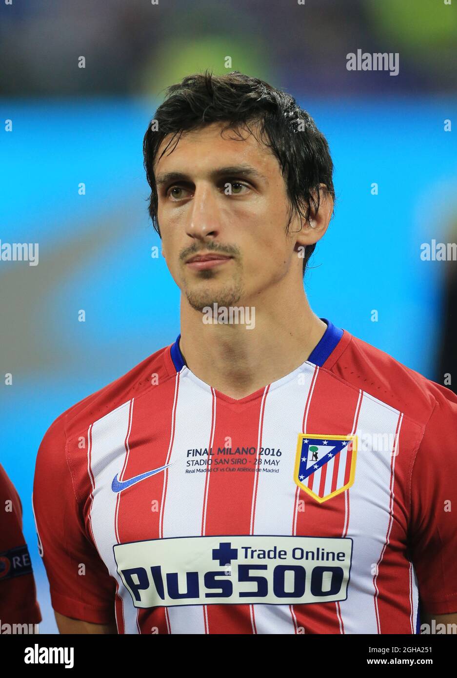 Atletico Madrid's Stefan Savic in action during the UEFA Champions League  Final match at the Stadio Giuseppe Meazza. Photo credit should read: David  Klein/Sportimage via PA Images Stock Photo - Alamy