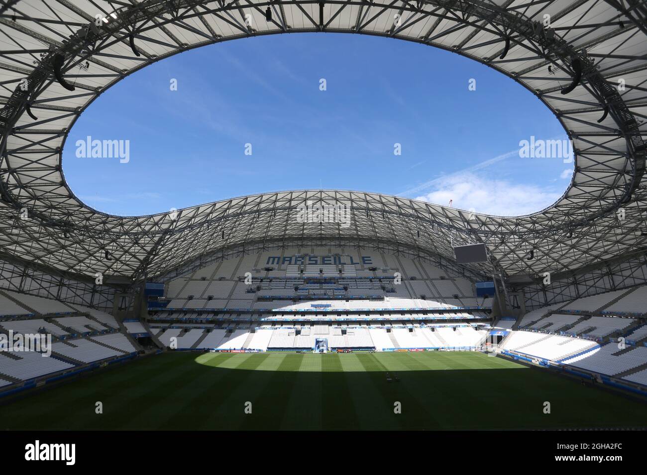during preparations at Stade Velodrome, Marseille. Picture date June 10th, 2016. Pic Philip Oldham/Sportimage via PA Images Stock Photo