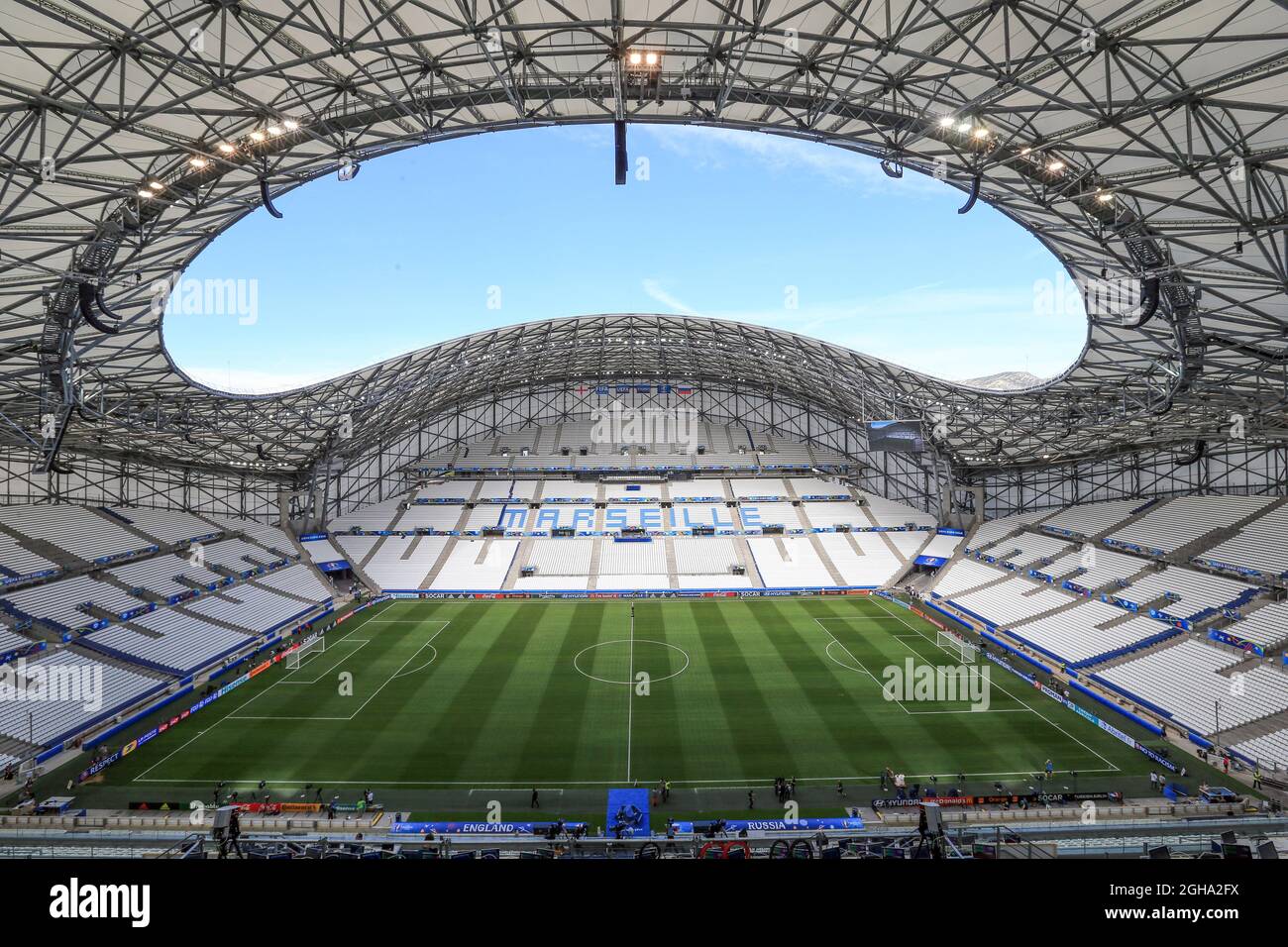 A general view of the Stade Velodrome, Marseille. Picture date June 10th, 2016 Pic David Klein/Sportimage via PA Images Stock Photo