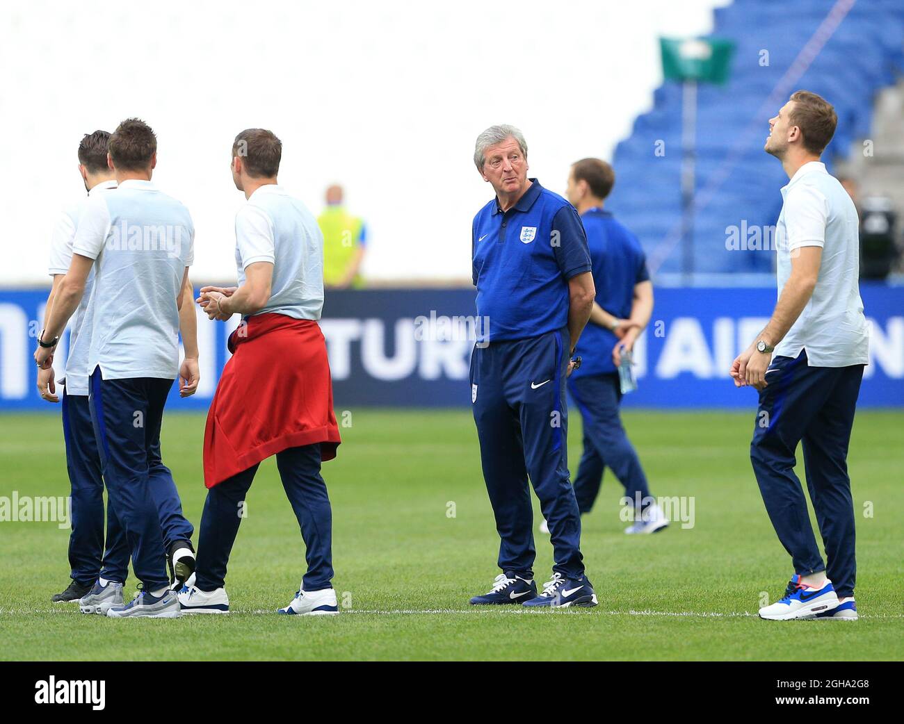 Roy Hodgson of England during the walkaround the UEFA European Championship 2016 match at the Stade Velodrome, Marseille. Picture date June 10th, 2016 Pic David Klein/Sportimage via PA Images Stock Photo