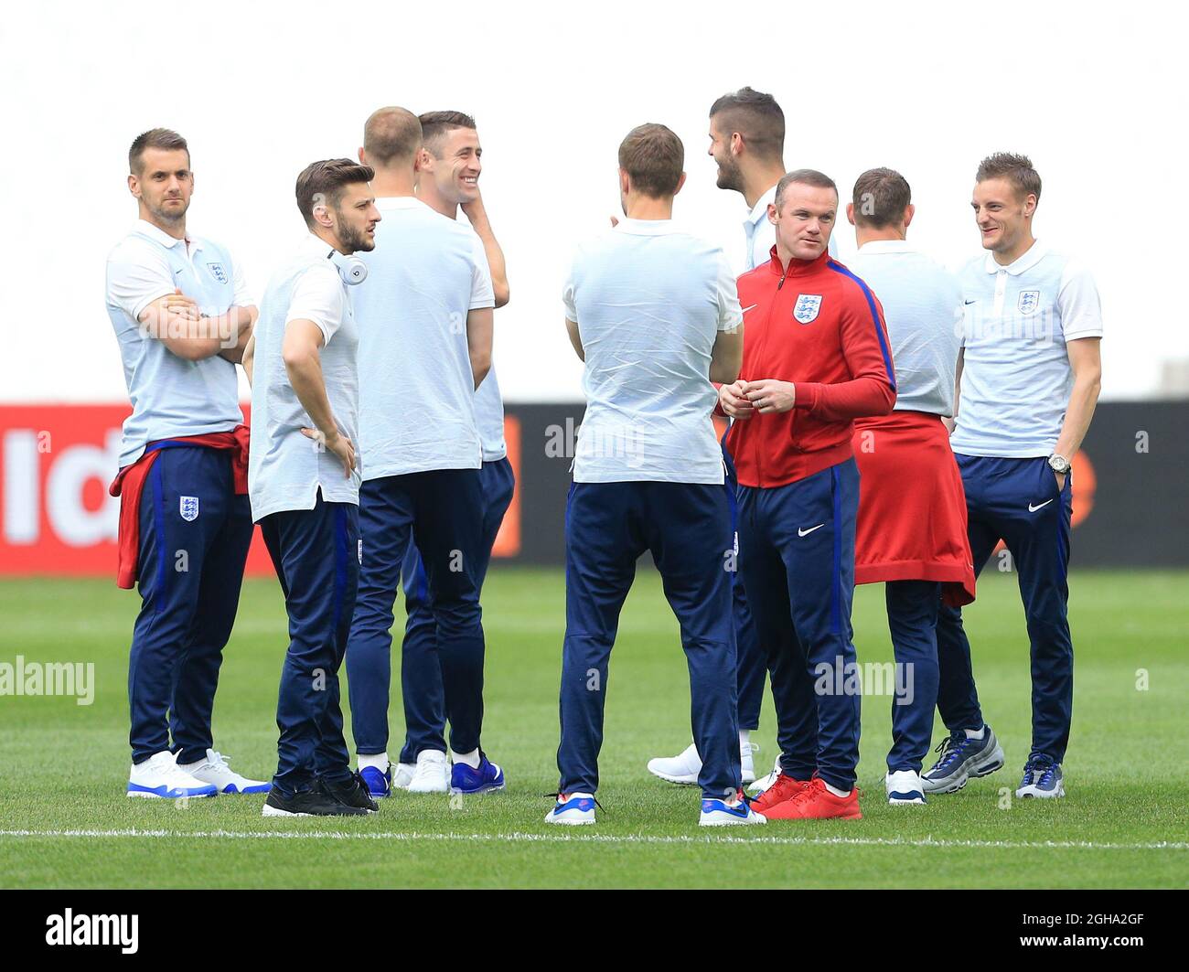 Englandâ€™s Wayne Rooney during the walkaround the UEFA European Championship 2016 match at the Stade Velodrome, Marseille. Picture date June 10th, 2016 Pic David Klein/Sportimage via PA Images Stock Photo
