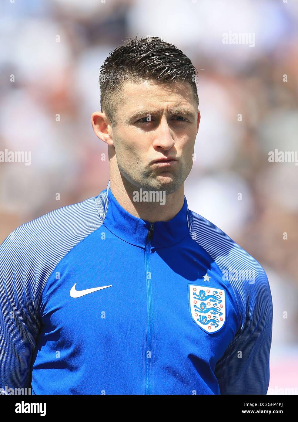 England's Gary Cahill during the UEFA European Championship 2016 match at the Stade Felix Bollaert-Delelis, Lens. Picture date June 16th, 2016 Pic David Klein/Sportimage  Stock Photo