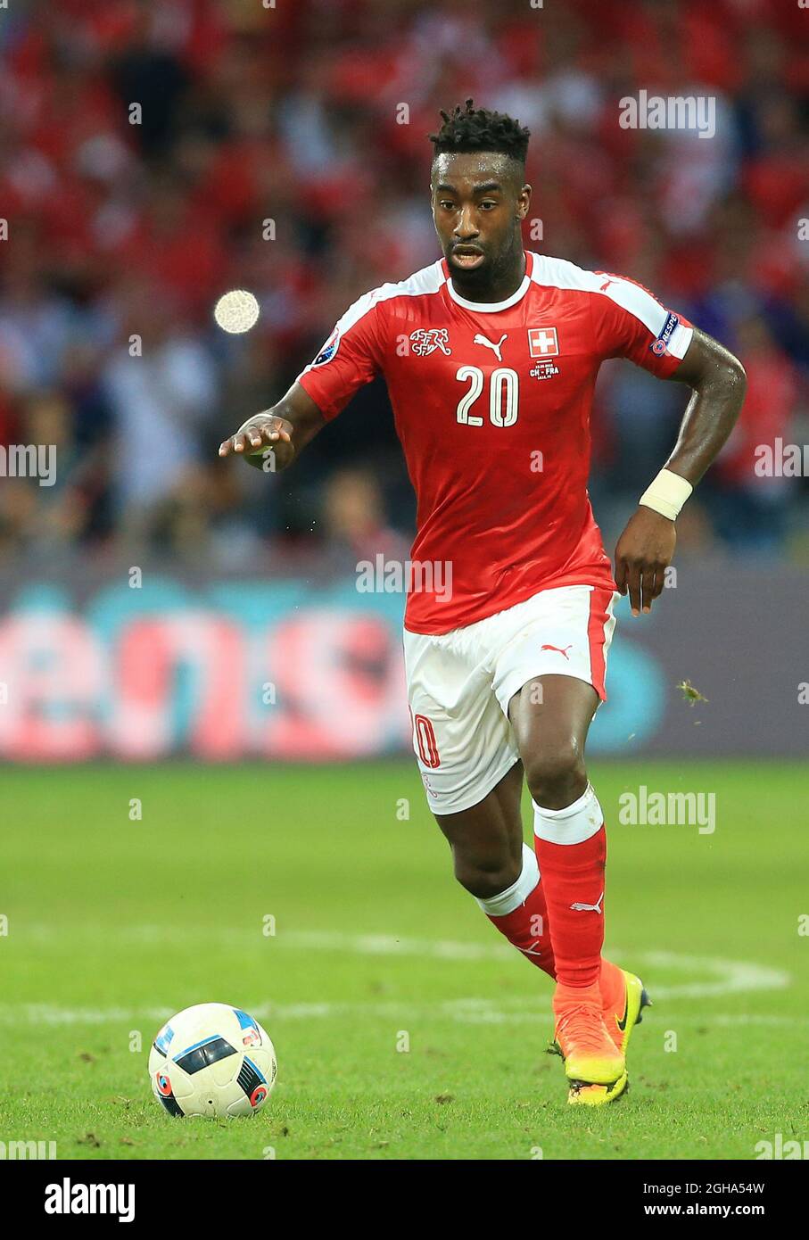 Johan Djourou of Switzerland during the UEFA European Championship 2016 match at the Stade Pierre Mauroy, Lille. Picture date June 19th, 2016 Pic David Klein/Sportimage via PA Images Stock Photo