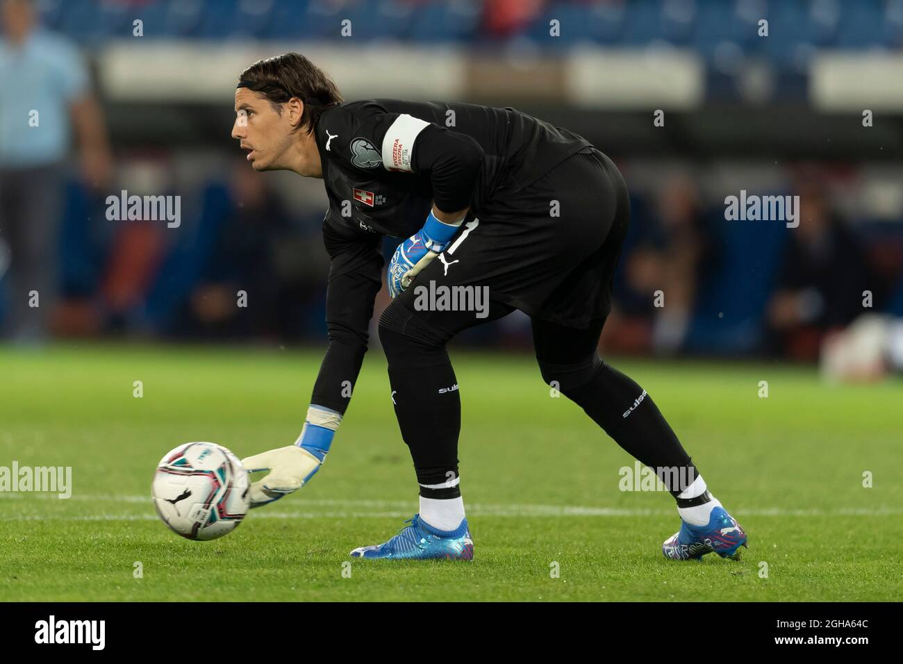 Yann Sommer (Switzerland)     during the Fifa 'World Cup Qatar 2022 qualifying  match between Switzerland 0-0 Italy     at  St.Jakob-Park Stadium  on September 5, 2021 in Basel, Switzerland. (Photo by Maurizio Borsari/AFLO) Stock Photo