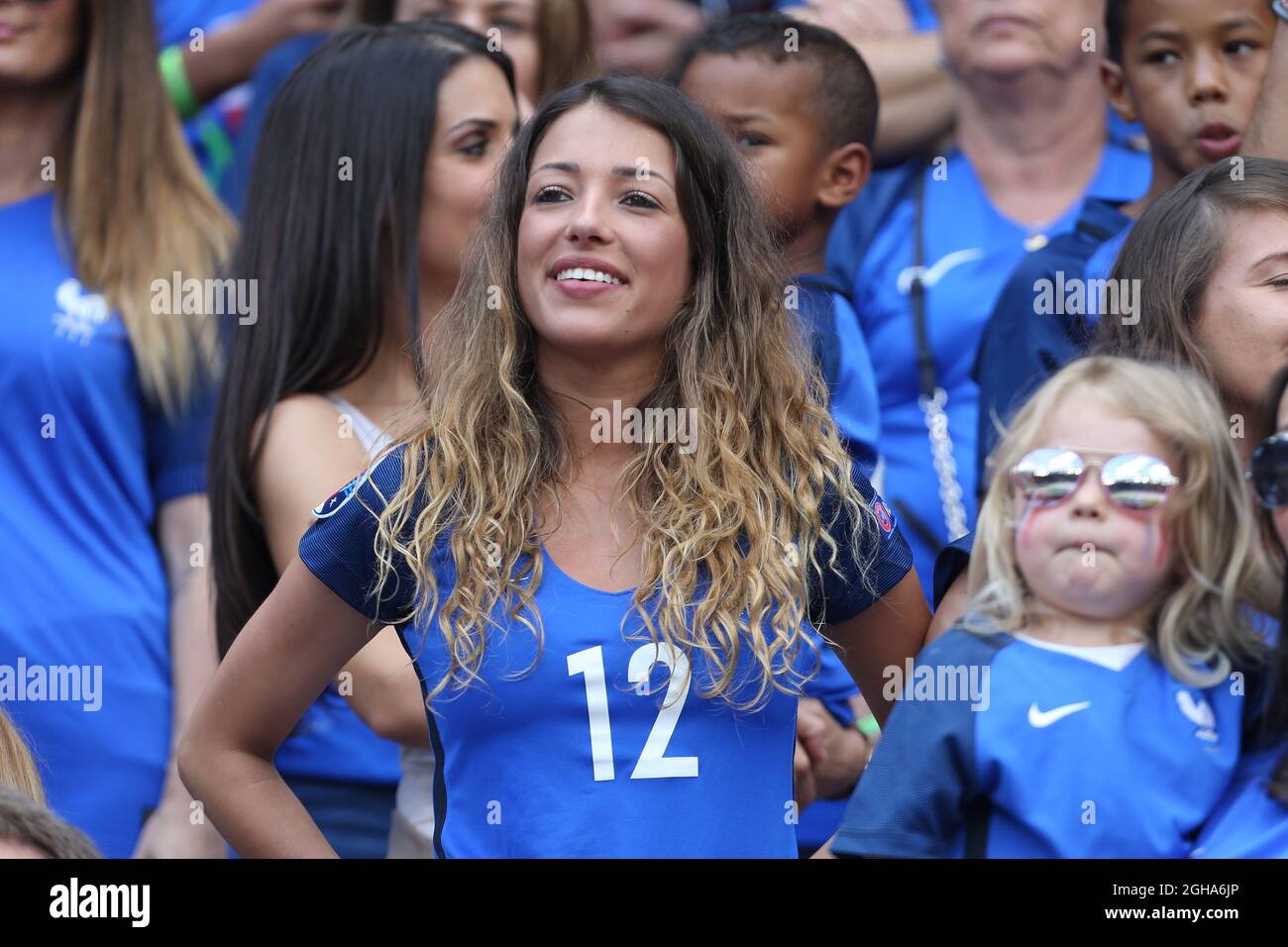 Camille Sold, girlfriend of Morgan Schneiderlin of France, looks on News  Photo - Getty Images