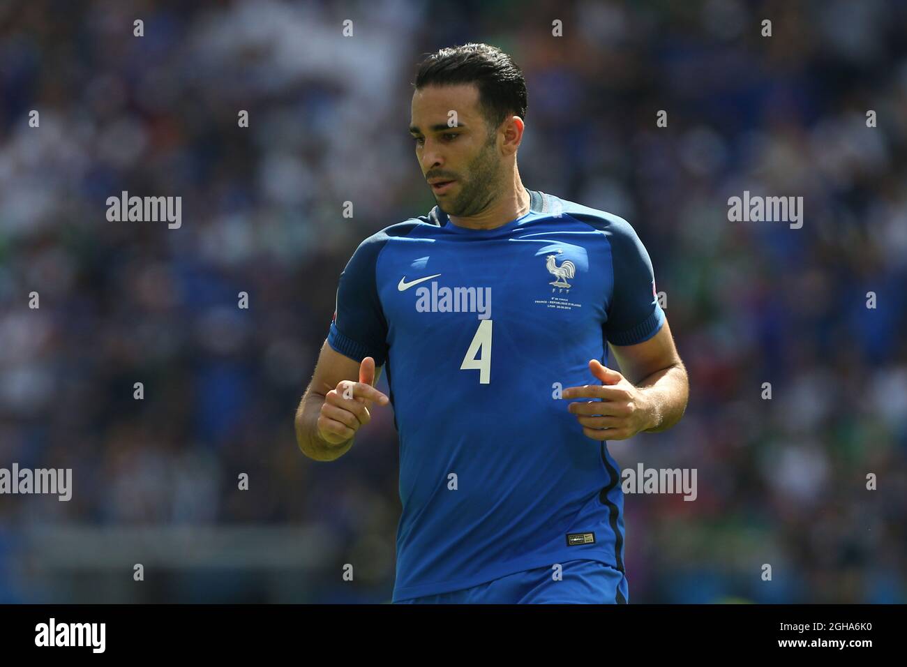 Adil Rami of France during the UEFA European Championship 2016 match at the Stade de Lyon, Lyon. Picture date June 26th, 2016 Pic Phil Oldham/Sportimage via PA Images Stock Photo