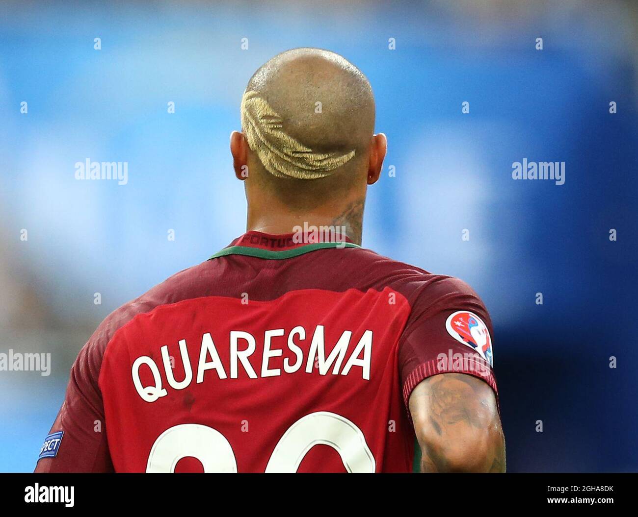 Ricardo Quaresma of Portugal and his hairstyle during the UEFA European  Championship 2016 final match at the Stade de France, Paris. Picture date  July 10th, 2016 Pic David Klein/Sportimage via PA Images