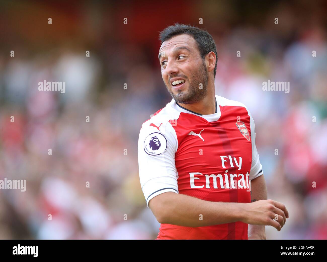 Arsenal's Santi Cazorla in action during the Premier League match at the Emirates Stadium, London. Picture date August 14th, 2016 Pic David Klein/Sportimage via PA Images Stock Photo