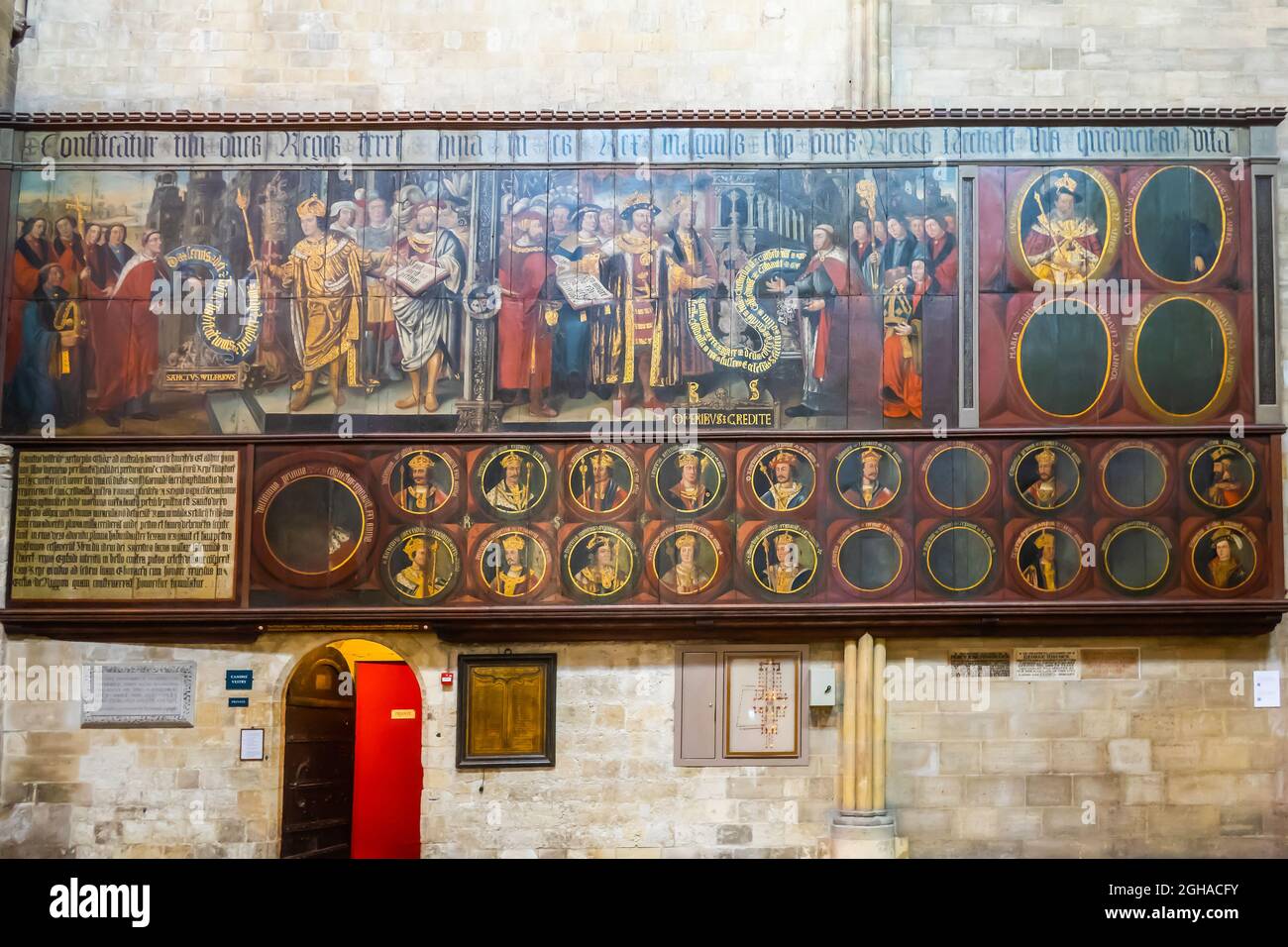 England. West Sussex. Chichester cathedral, 16th. century painting by Lambert Barnard Stock Photo