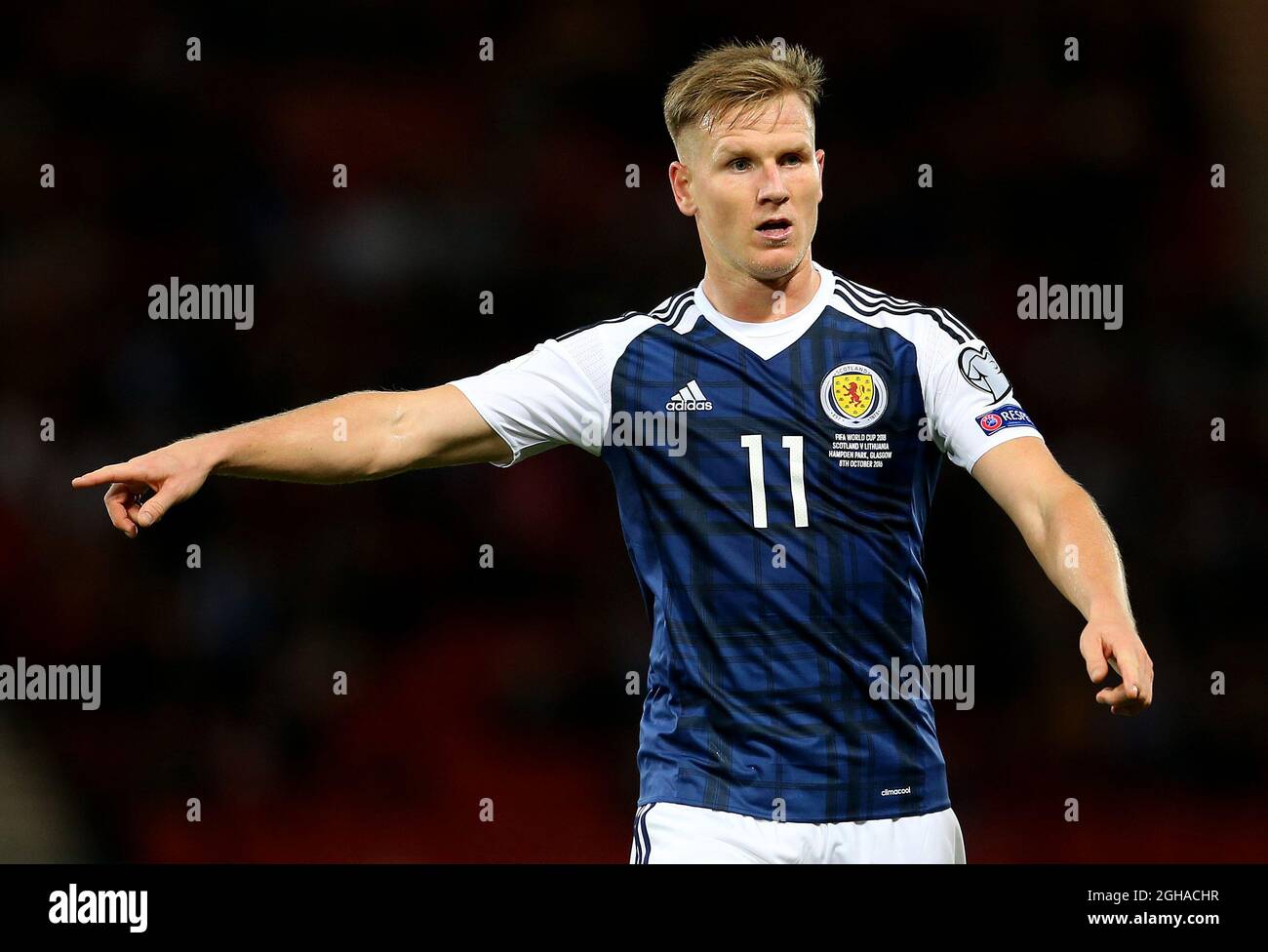 Matt Ritchie of Scotland points during the 2018 FIFA World Cup ...